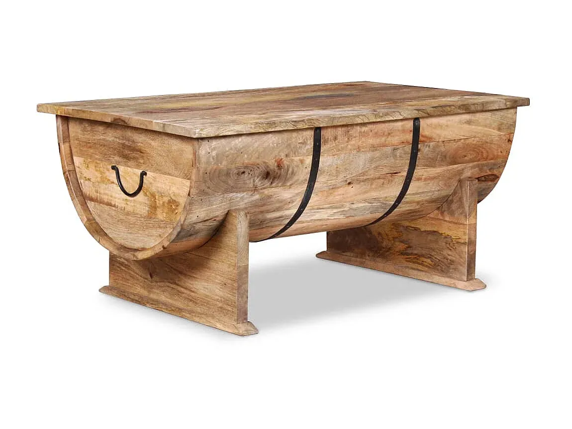 Moderner Couchtisch aus Mangoholz, 88x50x40 cm-nestelivoa.com