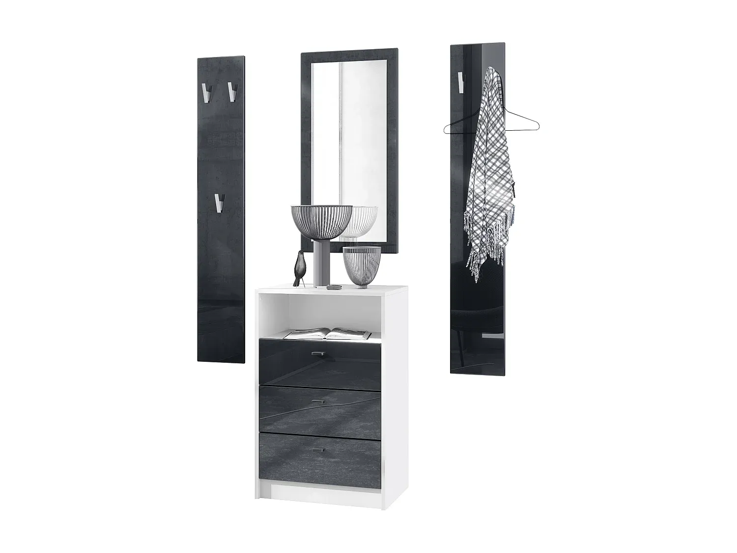 Moderne Garderobe mit Betonoptik-nestelivoa.com
