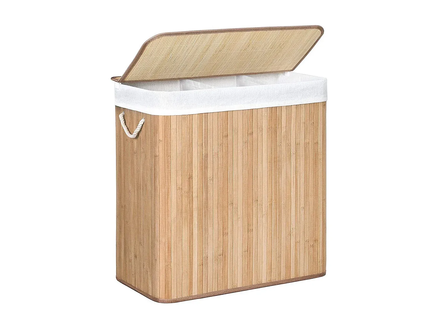 Großer Wäschekorb mit Deckel aus natürlichem Material-nestelivoa.com