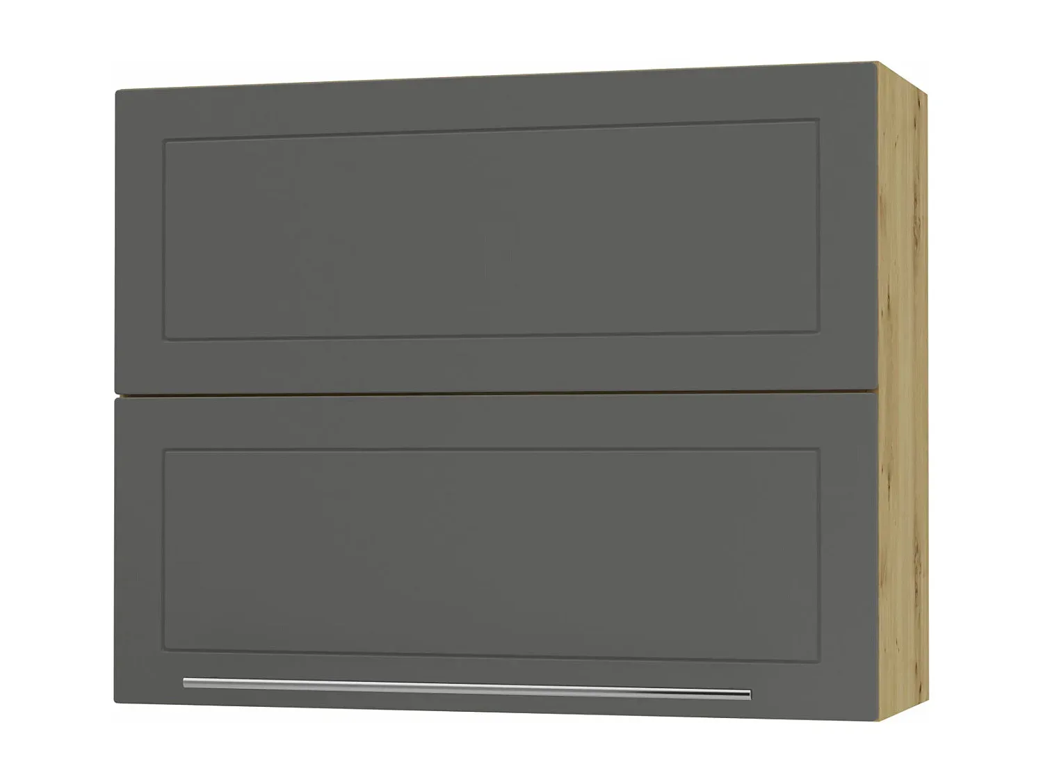Wandküchenschrank in Graphit Matt und Eiche Artisan-nestelivoa.com
