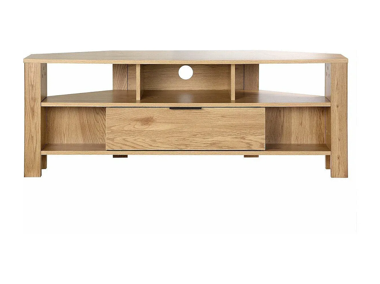 Eck-TV-Schrank mit 1 Schublade aus Eiche-nestelivoa.com