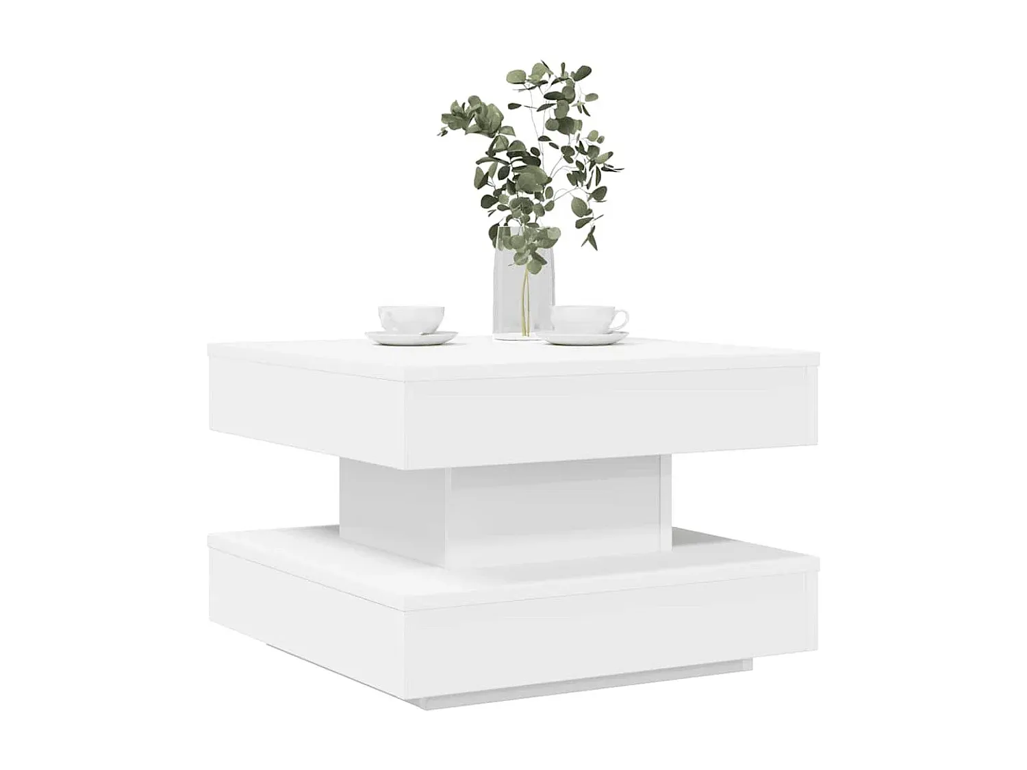 Moderner drehbarer Couchtisch in Weiß-nestelivoa.com