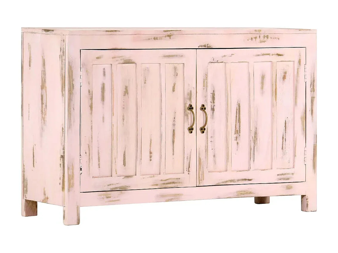 Elegantes Sideboard aus Mangoholz in Hellrosa 110x35x70 cm-nestelivoa.com