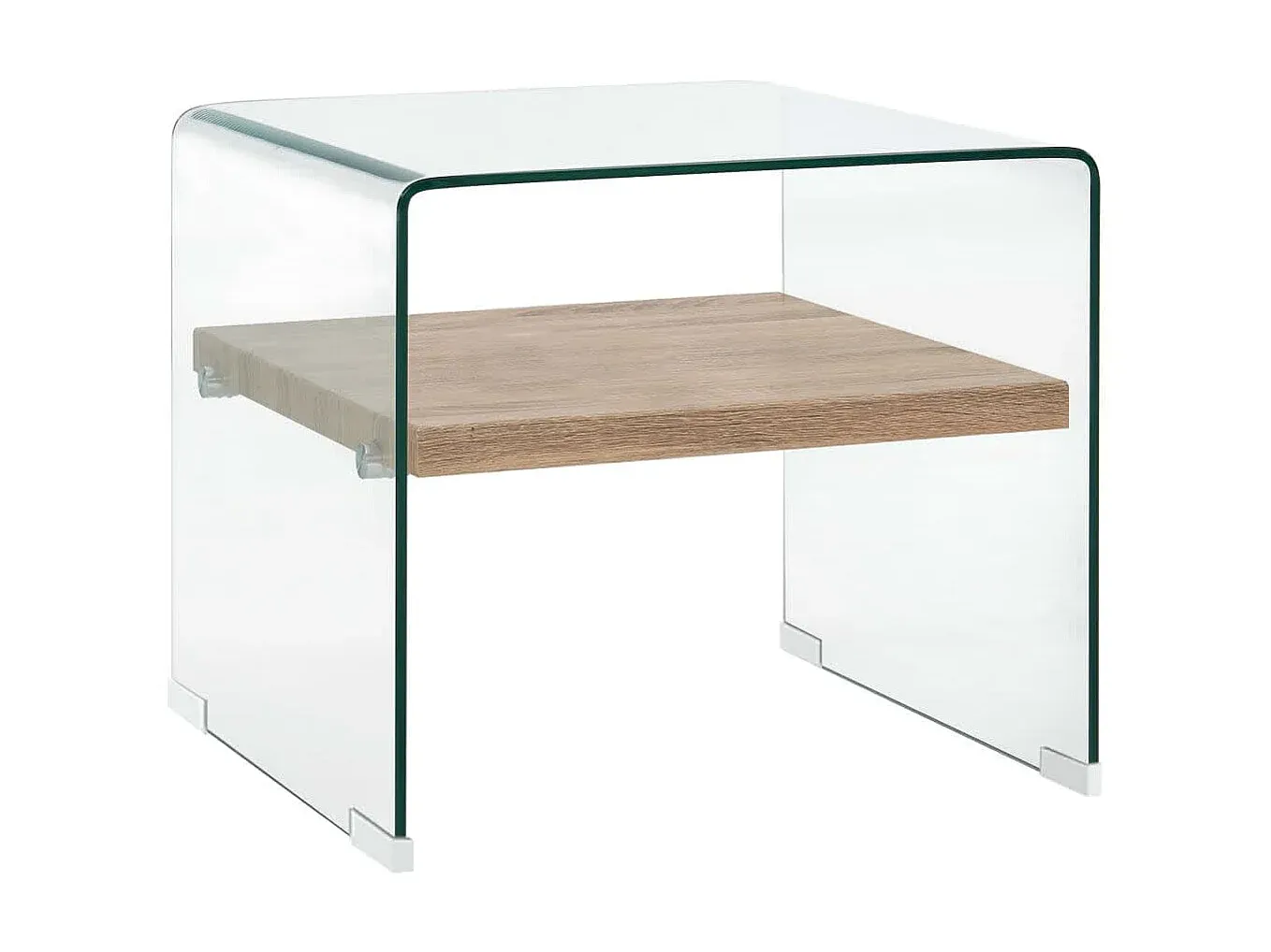 Transparenter Couchtisch aus Hartglas 50x50x45 cm-nestelivoa.com
