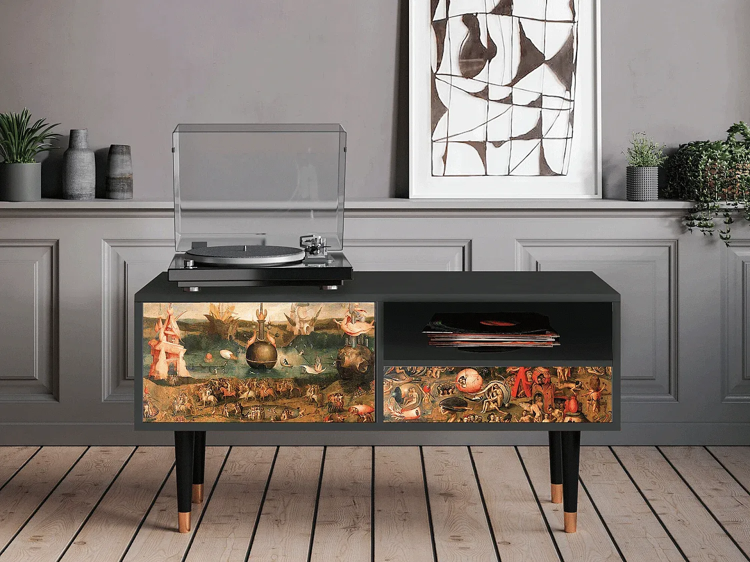 Moderner TV-Schrank in Anthrazit, 115x59x48 cm-nestelivoa.com