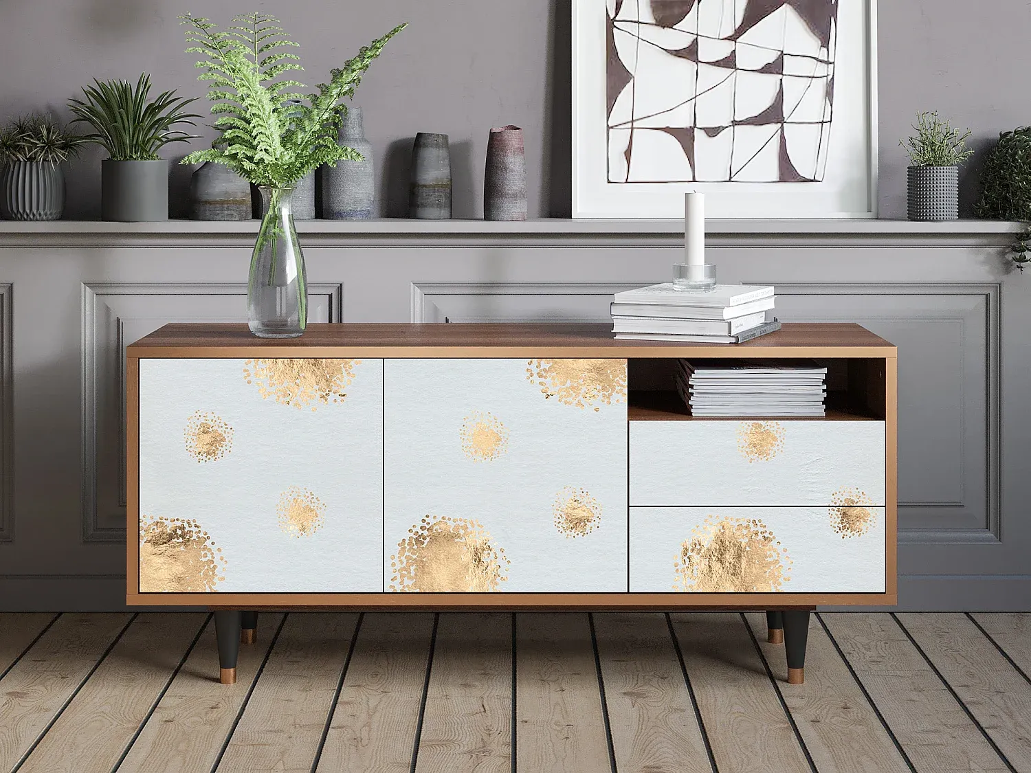 Moderne Fernsehmöbel mit Stauraum - Holzoptik, Naturtöne-nestelivoa.com