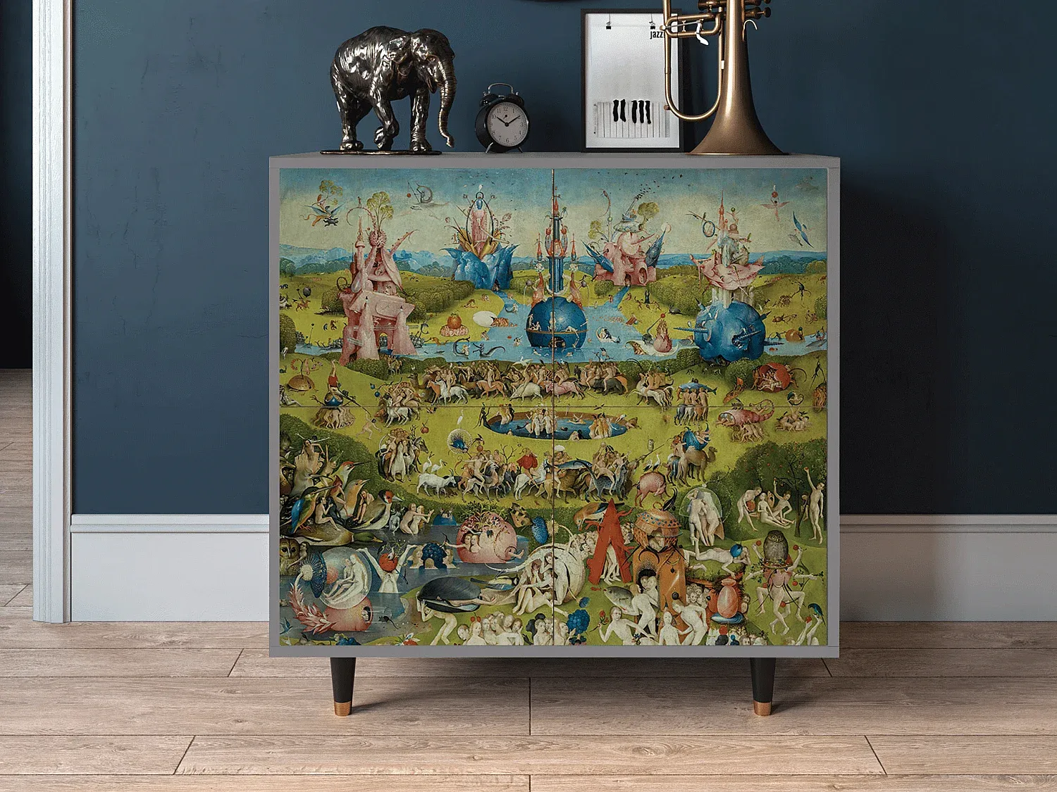 Sideboard in Grau - Kompakte Aufbewahrungslösung-nestelivoa.com