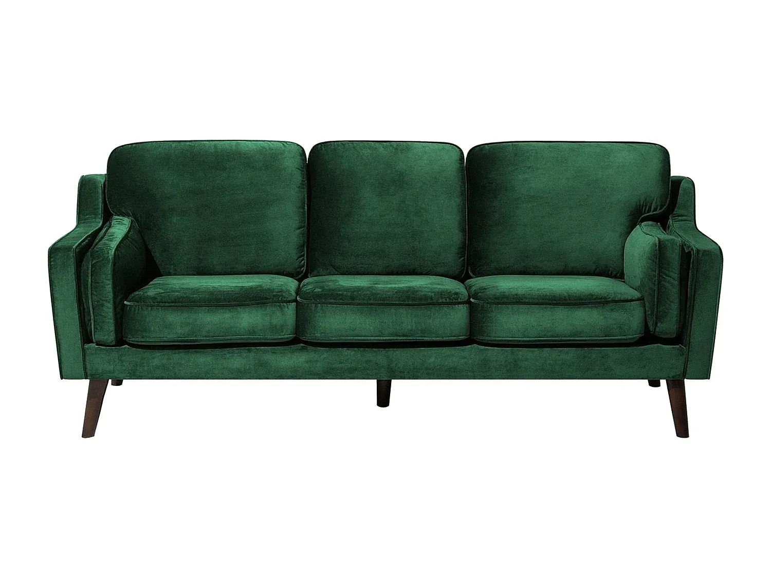 Elegantes 3-Sitzer Sofa aus grünem Samtstoff-nestelivoa.com