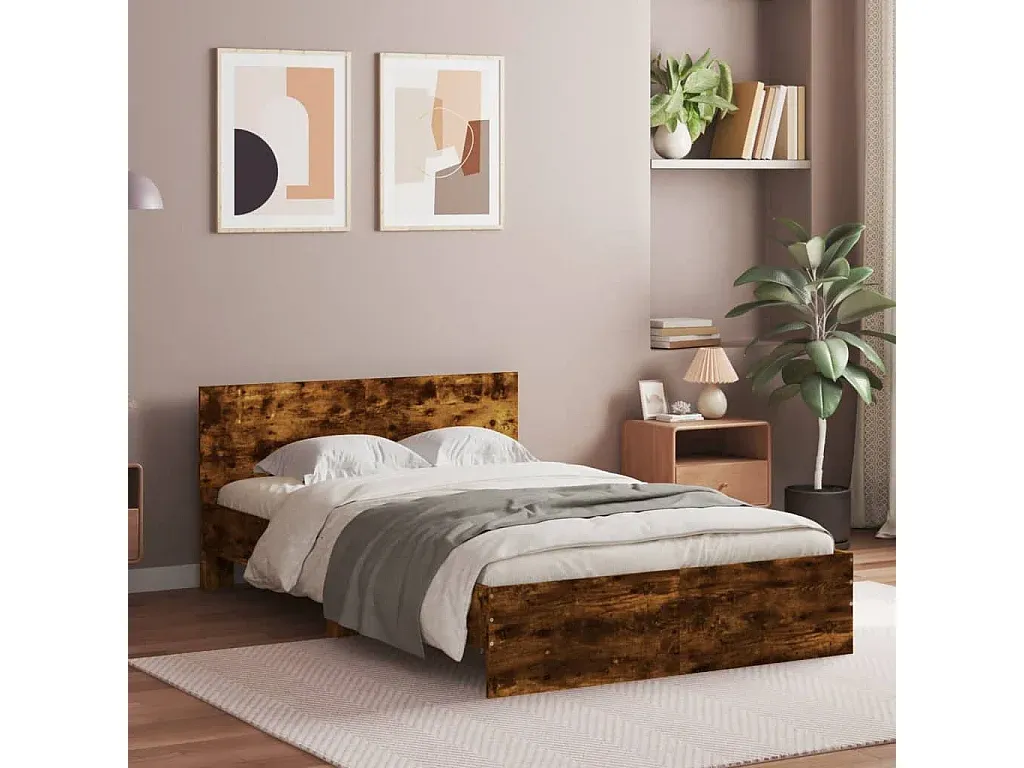 Massivholz Bettgestell mit Kopfteil 120x190 cm-nestelivoa.com