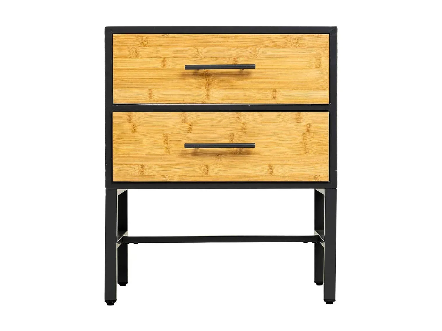 Moderner Nachttisch mit Holz-Metall-Mix und Stauraum-nestelivoa.com