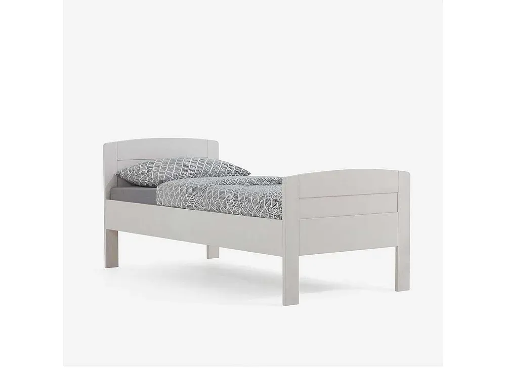 Einzelbett aus massivem Buchenholz, weiß-nestelivoa.com