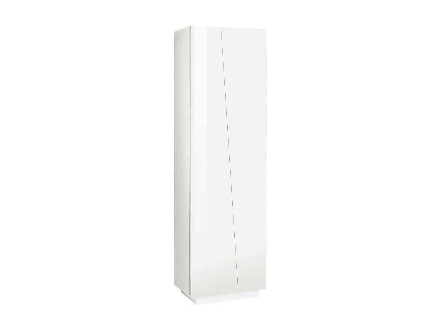 Hochschrank mit 2 Türen und 5 Regalböden, glänzend Weiß, 60 x 38 x 200 cm-nestelivoa.com