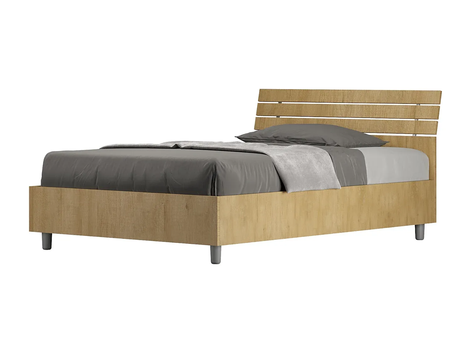 Hochwertiges Bett mit Lattenrost 120x200 und schrägem Kopfteil-nestelivoa.com