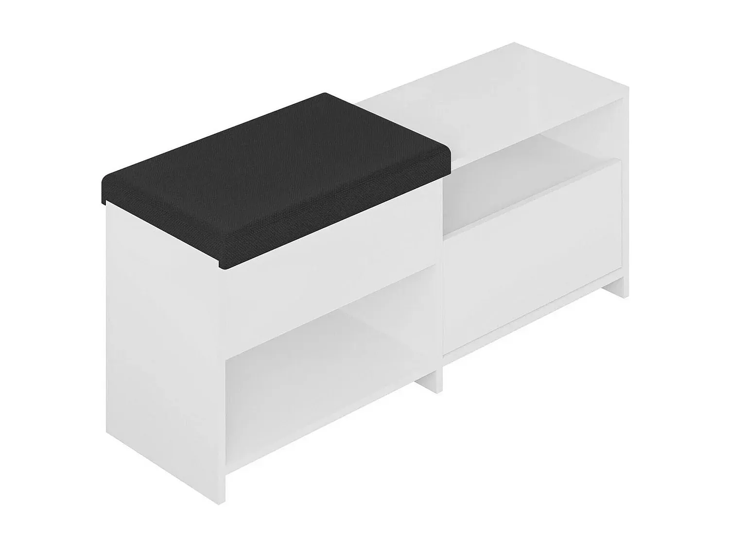 Moderner Schuhschrank, Mehrzweck-Aufbewahrung, Weiß, 120x41x51 cm-nestelivoa.com