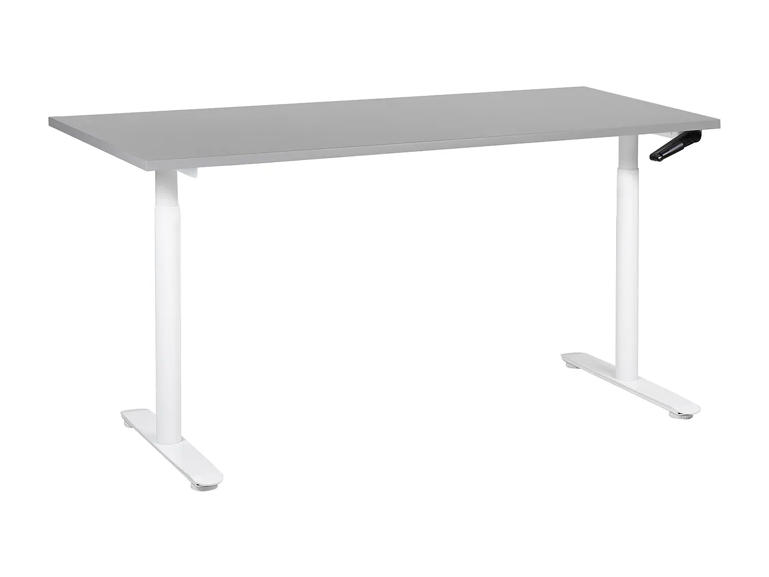 Höhenverstellbarer Schreibtisch in Grau/Weiß, 160 x 72 cm-nestelivoa.com