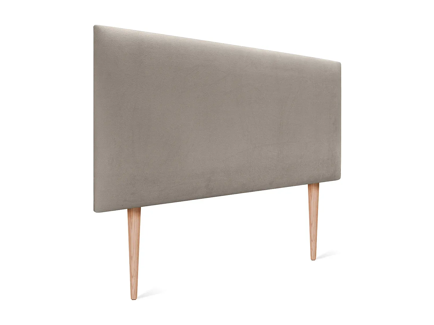 Glatte Samt-Kopfteil 95 x 105 mit Bettbeinen 80/90 – Braun-nestelivoa.com