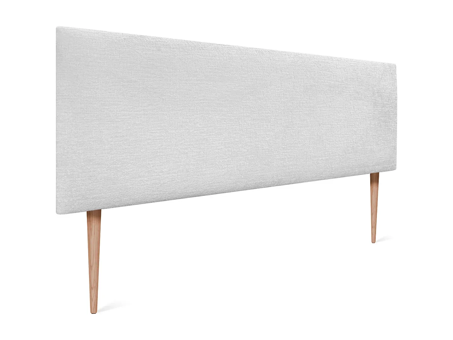 Naturwolle Kopfteil mit Bettbeinen 145 x 115 cm - Weiß-nestelivoa.com