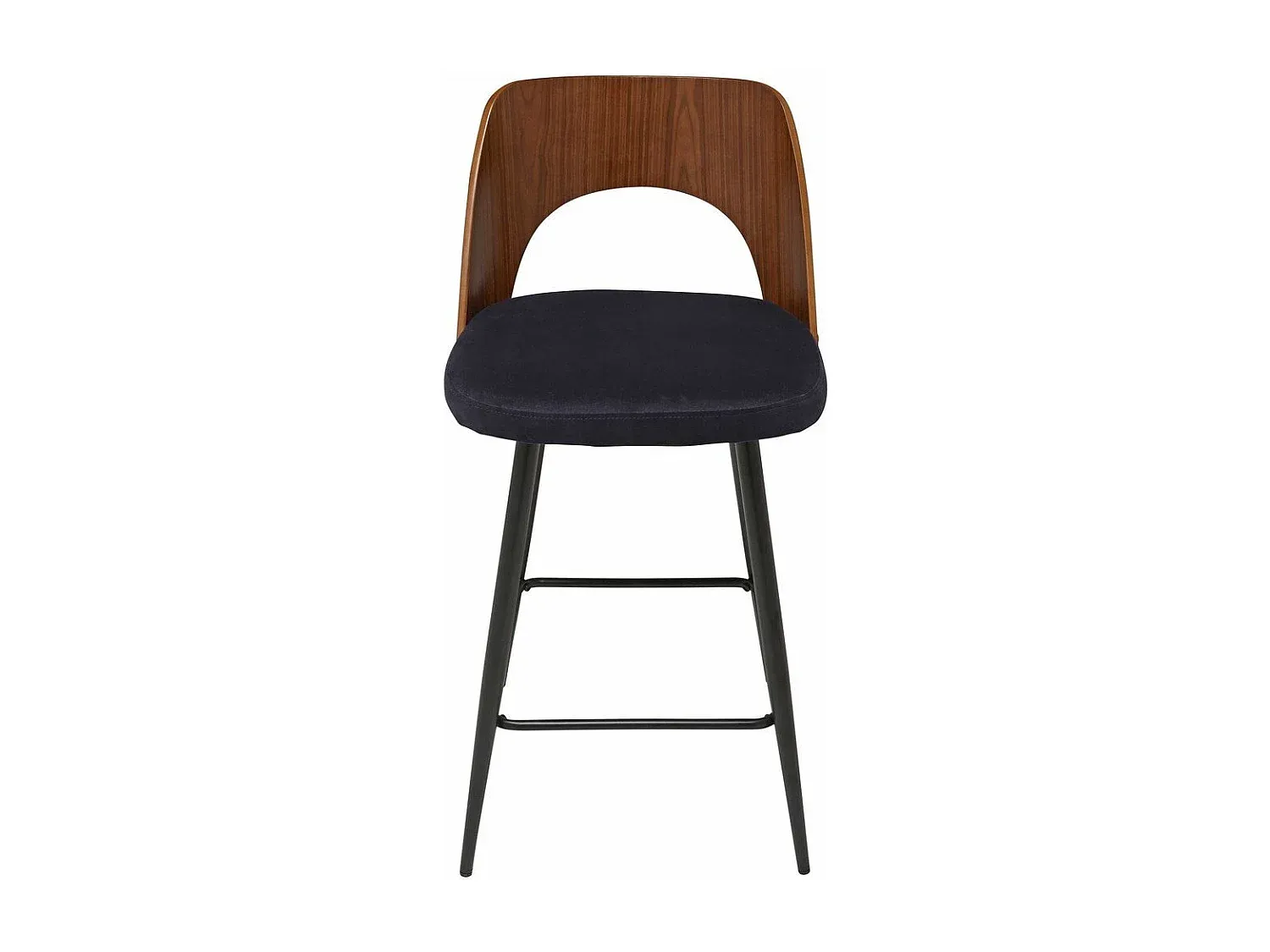 Moderner Barhocker aus blauem Samt-nestelivoa.com