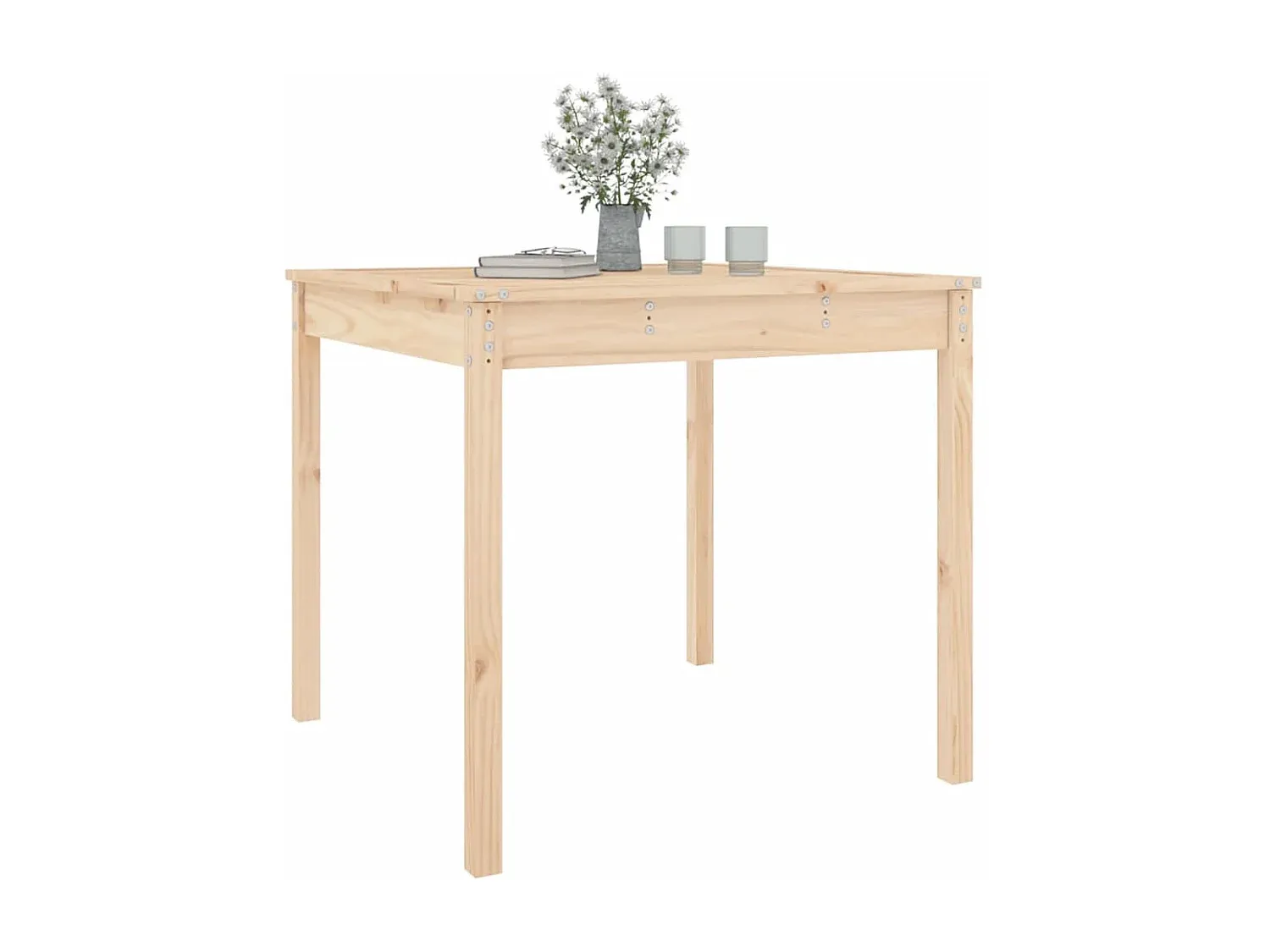 Quadratischer Gartentisch aus Kiefernholz-nestelivoa.com