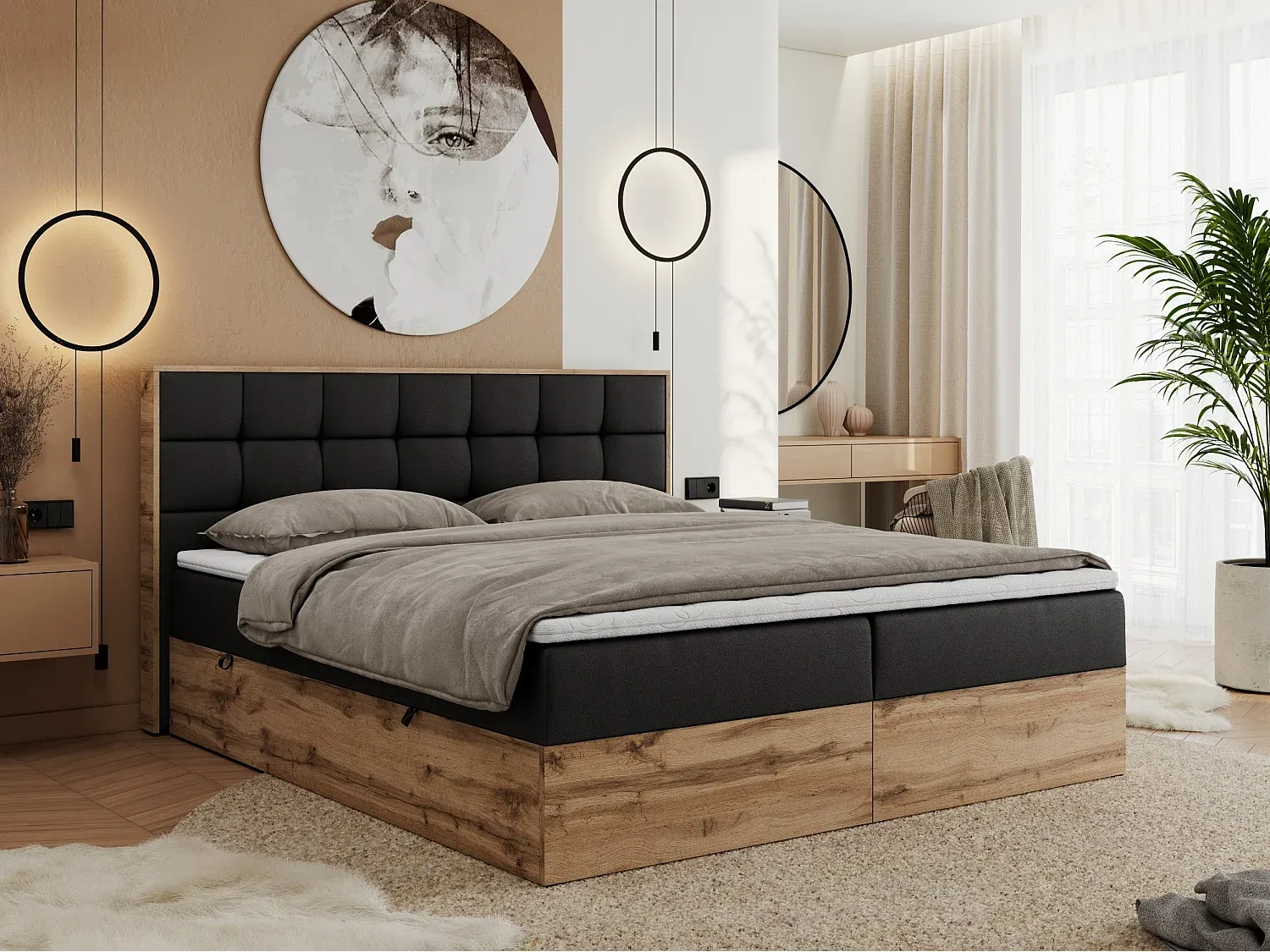 Schlafzimmer,Bereich Bett,Boxspringbett-nestelivoa.com