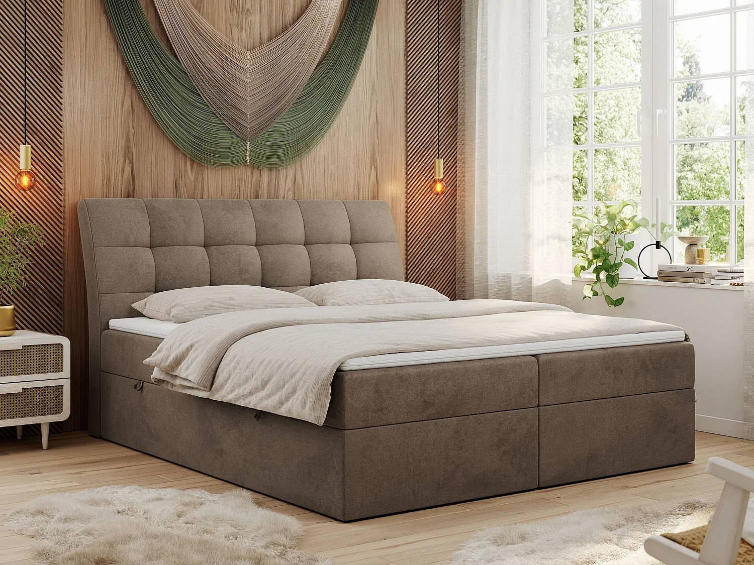 Schlafzimmer,Bereich Bett,Boxspringbett-nestelivoa.com