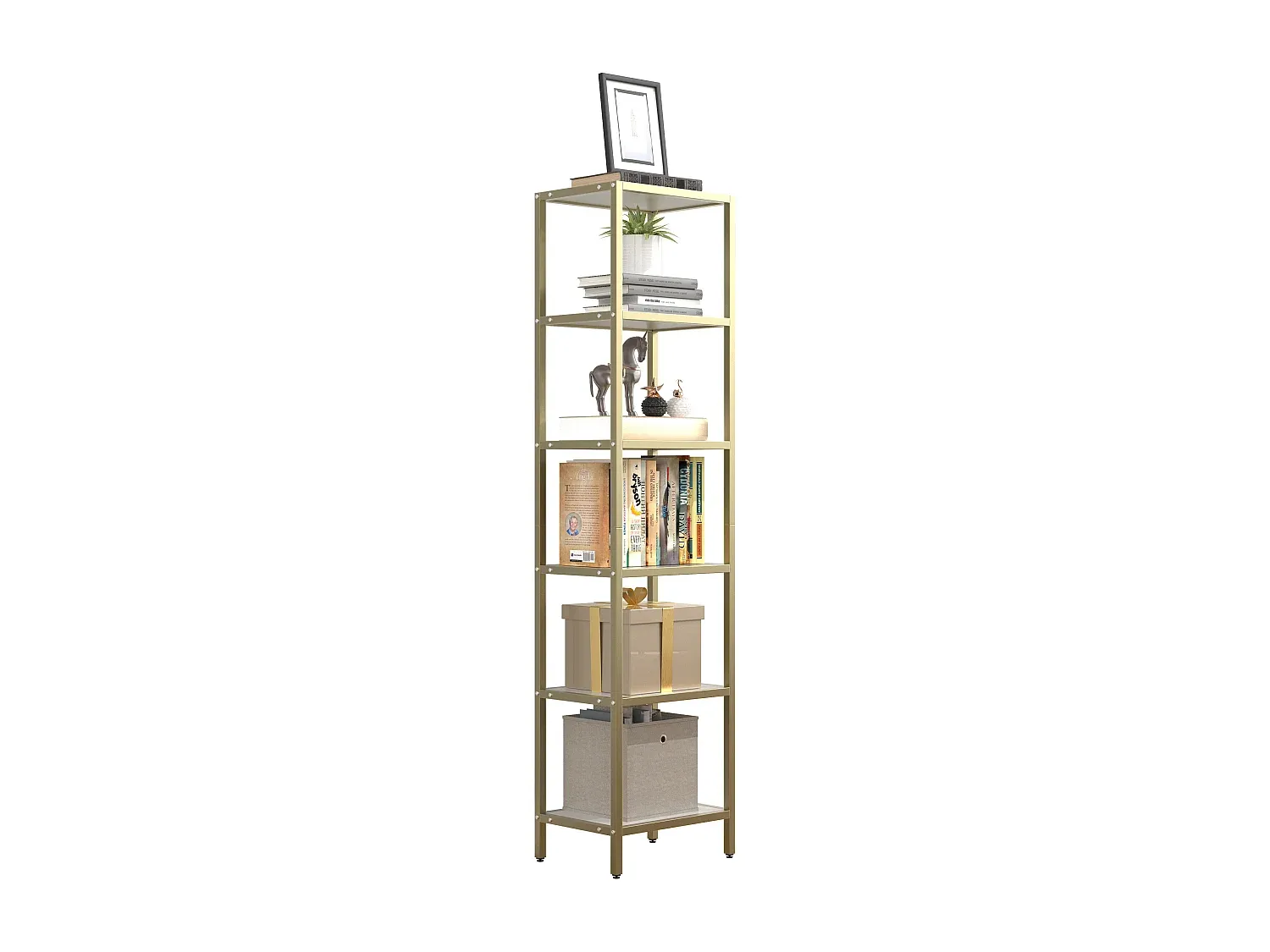 Elegante Glasvitrine mit Metallgestell-nestelivoa.com