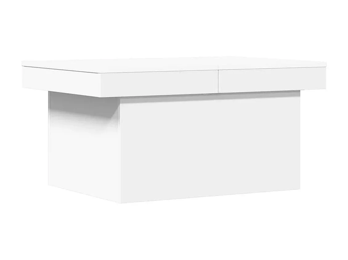 Moderner Couchtisch in Weiß, Holzwerkstoff, 80x55x40 cm-nestelivoa.com
