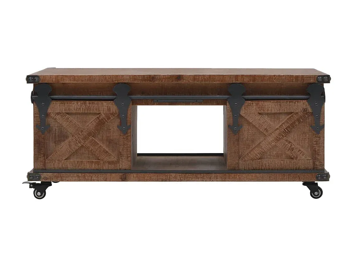Massivholz Couchtisch Tanne 91x51x38 cm Braun-nestelivoa.com