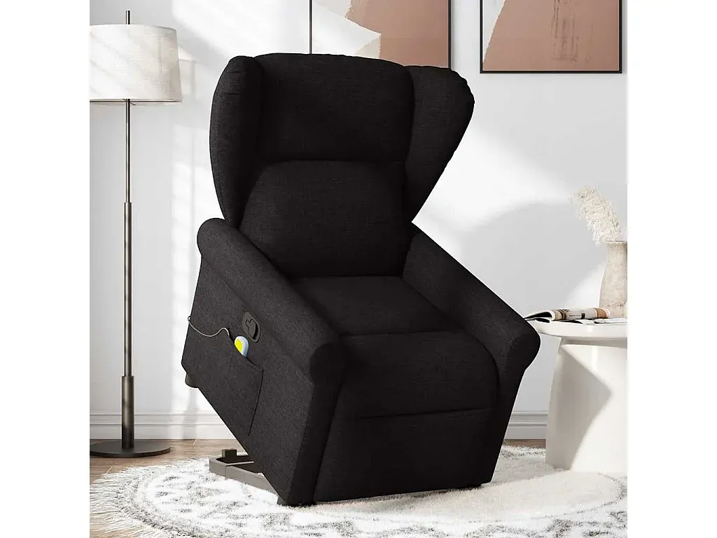 Ergonomischer Massagesessel mit Aufstehhilfe in Schwarz-nestelivoa.com