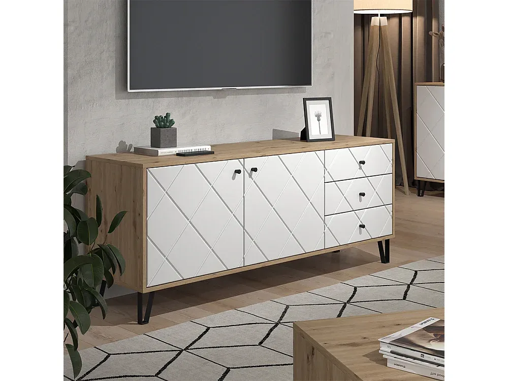 Modernes Lowboard aus Eichenholz mit Stauraum-nestelivoa.com