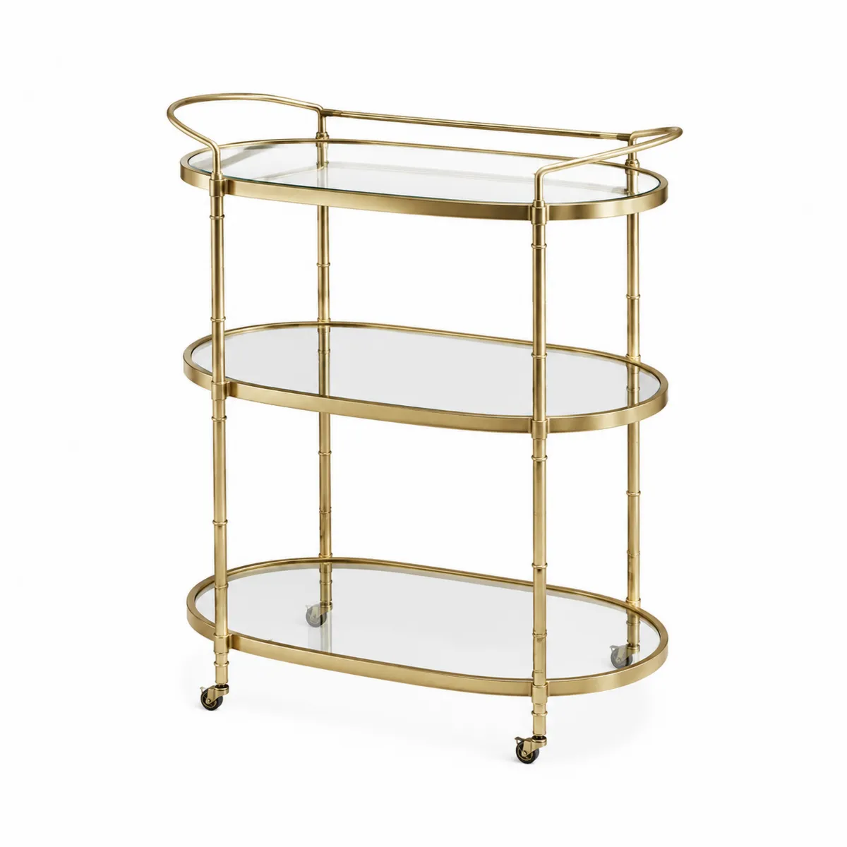 Carrello Bar Metallo Vetro Temperato Oro-xeltrivol