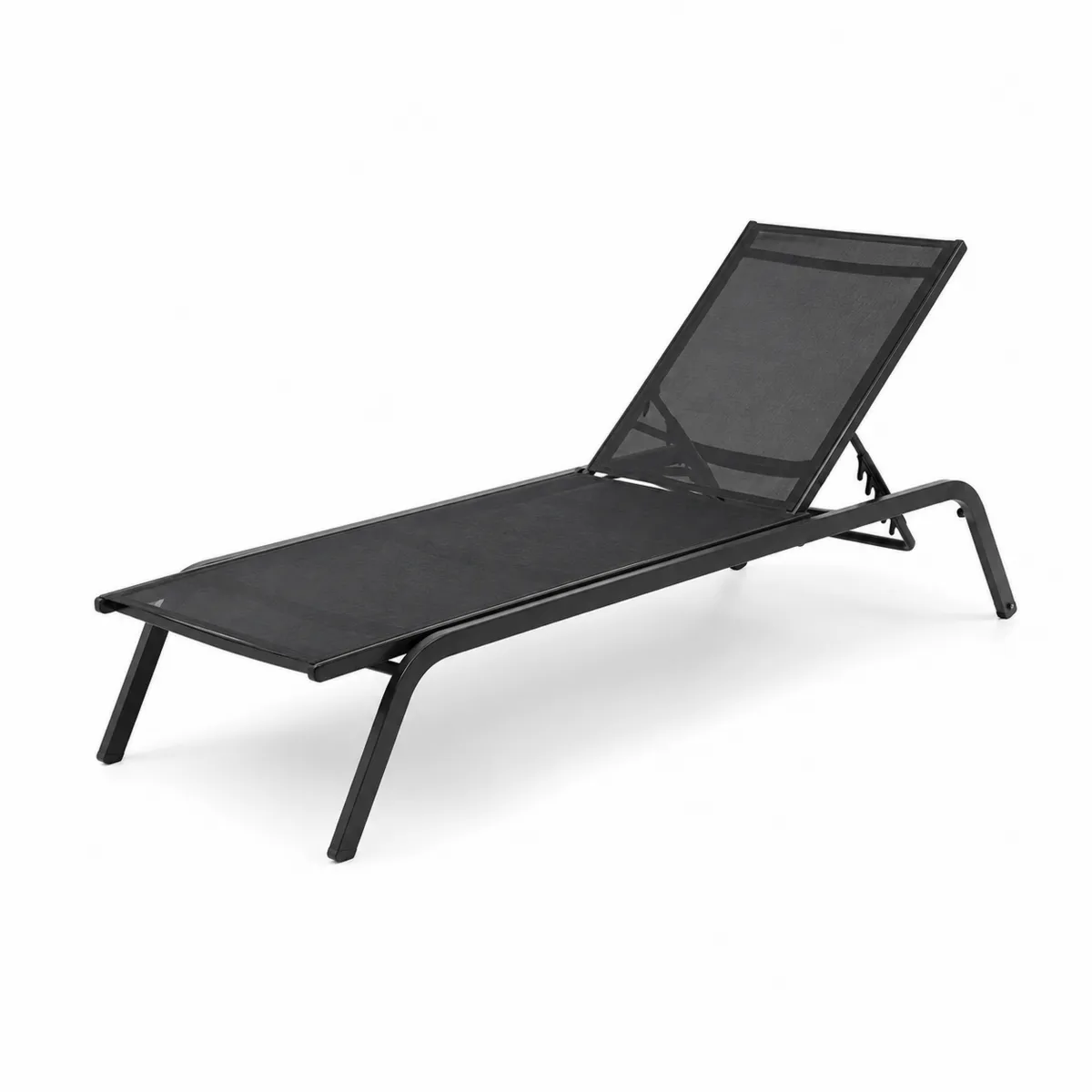 Lettino prendisole in alluminio nero-xeltrivol