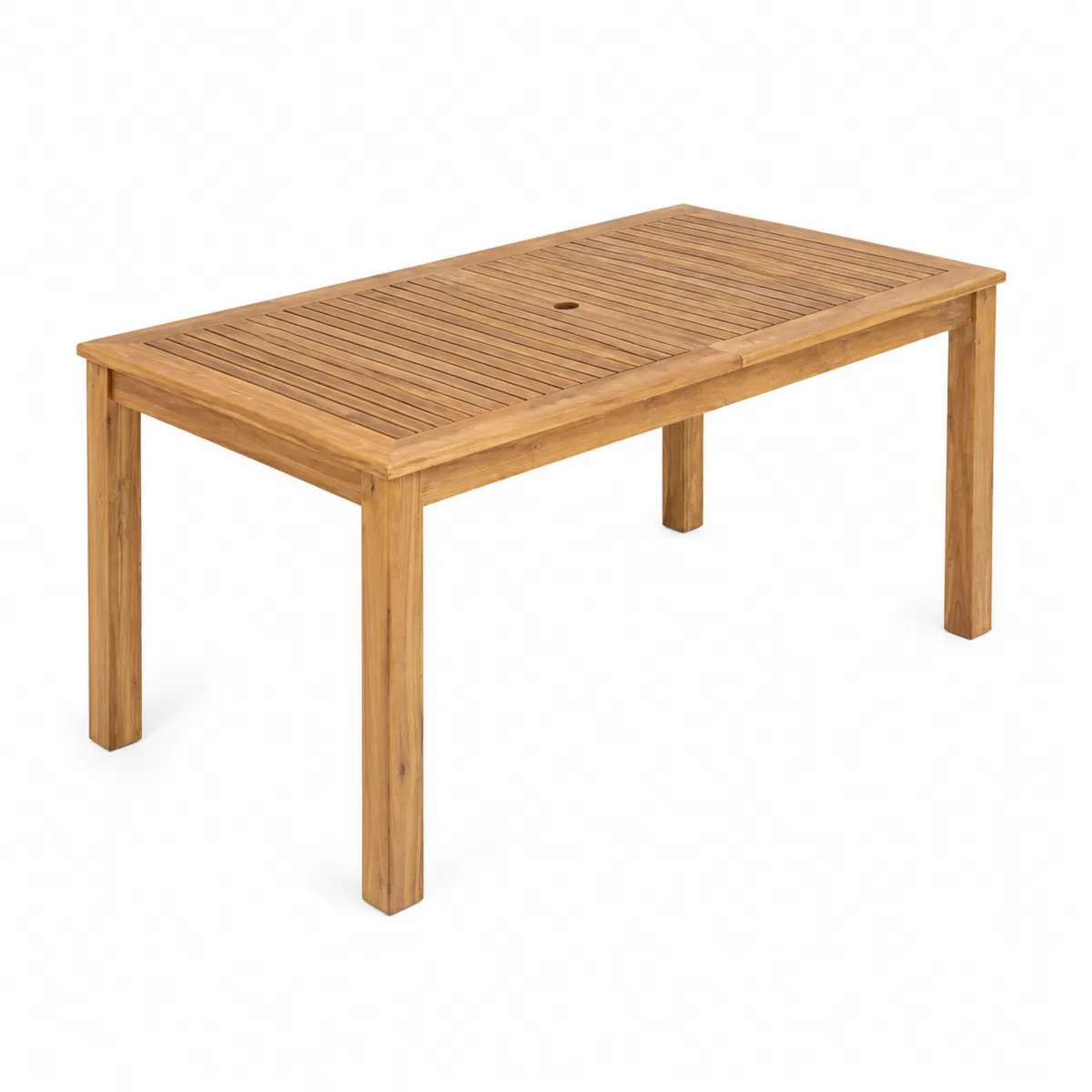 Tavolo da pranzo rettangolare in legno teak per esterno 180x90x75 cm-xeltrivol