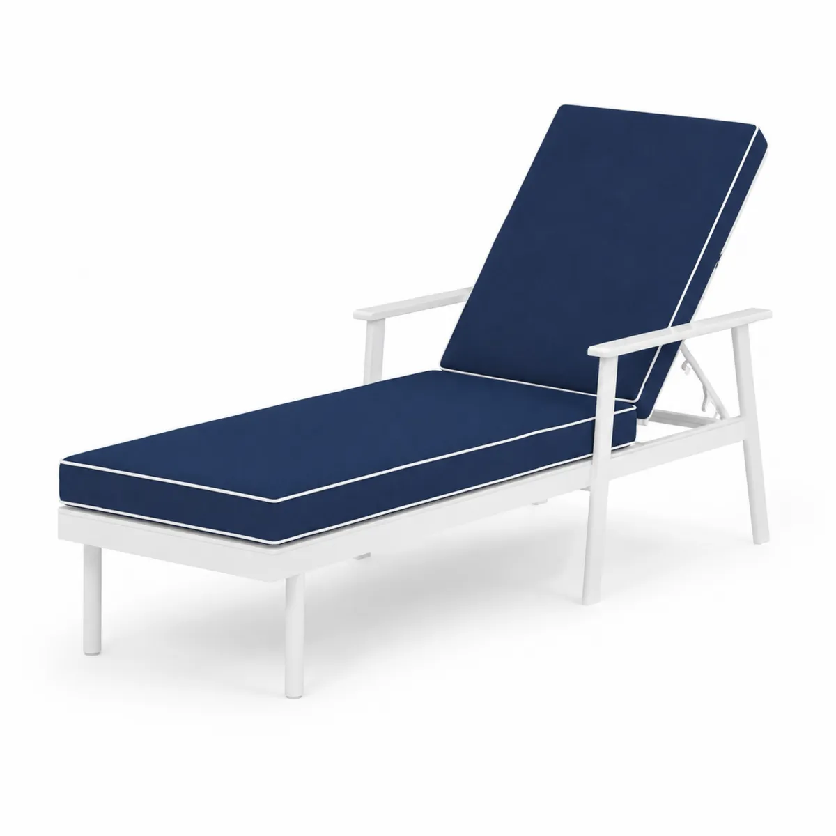 Sdraio in Alluminio con Cuscino Regolabile Blu-xeltrivol