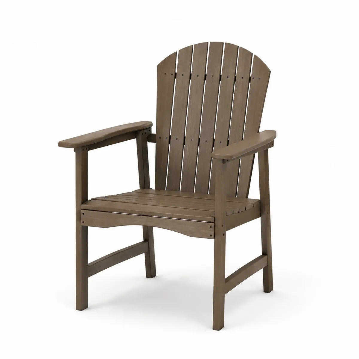 Eukalyptusholz Adirondack Stuhl mit Armlehnen in Braun