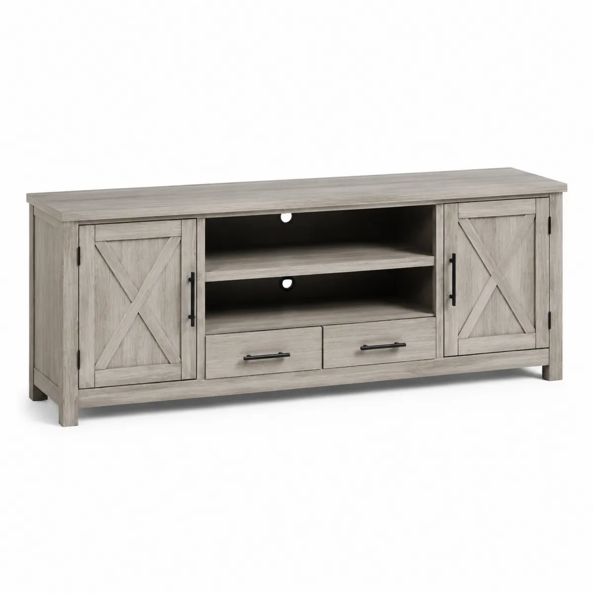Fernsehschrank Holz mit Türen und Schubladen 150x40x55 cm