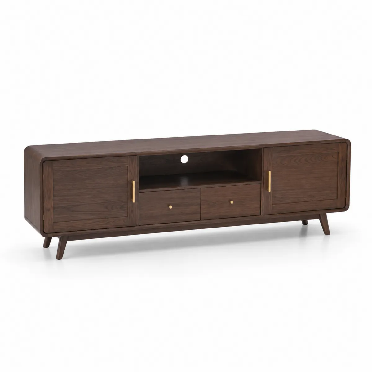 TV-Schrank aus Holz mit 2 Türen und 2 Schubladen 180x45x50 cm