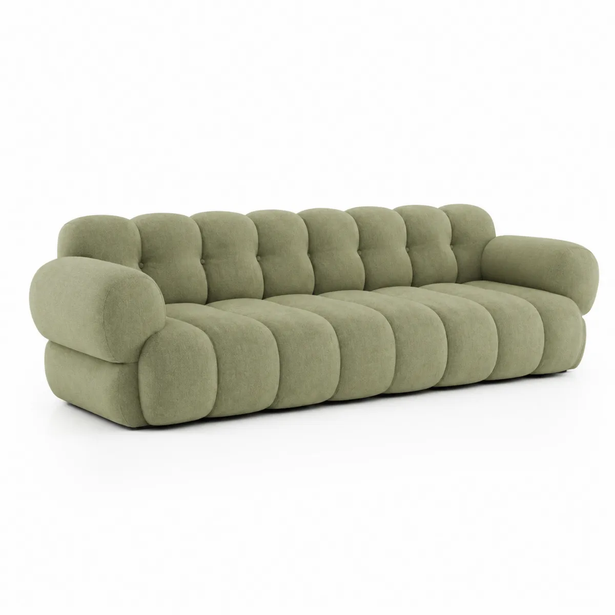 Stoffsofa Olivgrün Dreisitzer