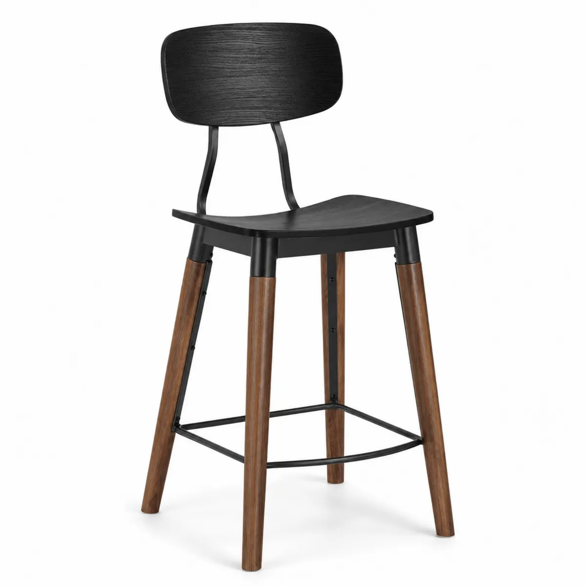 Barhocker Holz Metall Schwarz 105cm