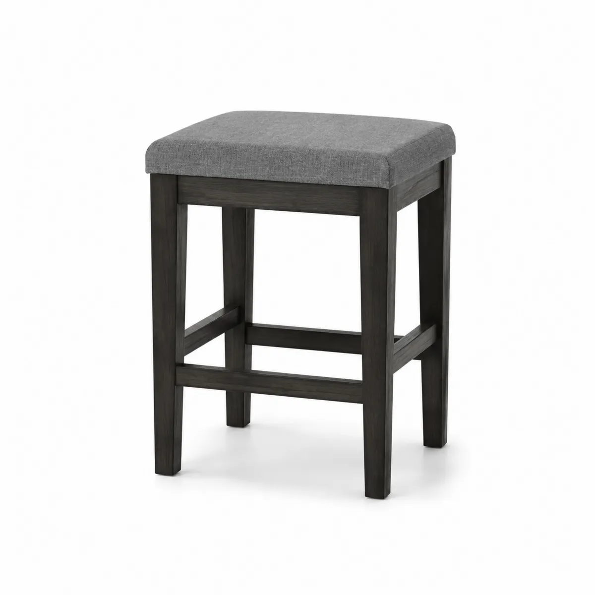 Barhocker Holz Dunkelgrau Polyester 75 cm