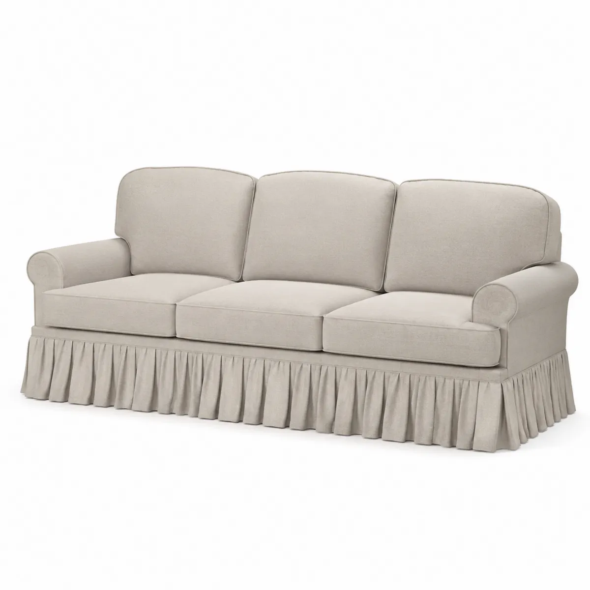 3-Sitzer Sofa Beige Stoff