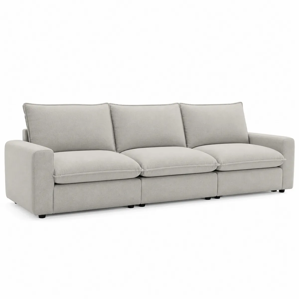 Dreiersofa 3-Sitzer Beige Polyester 300cm