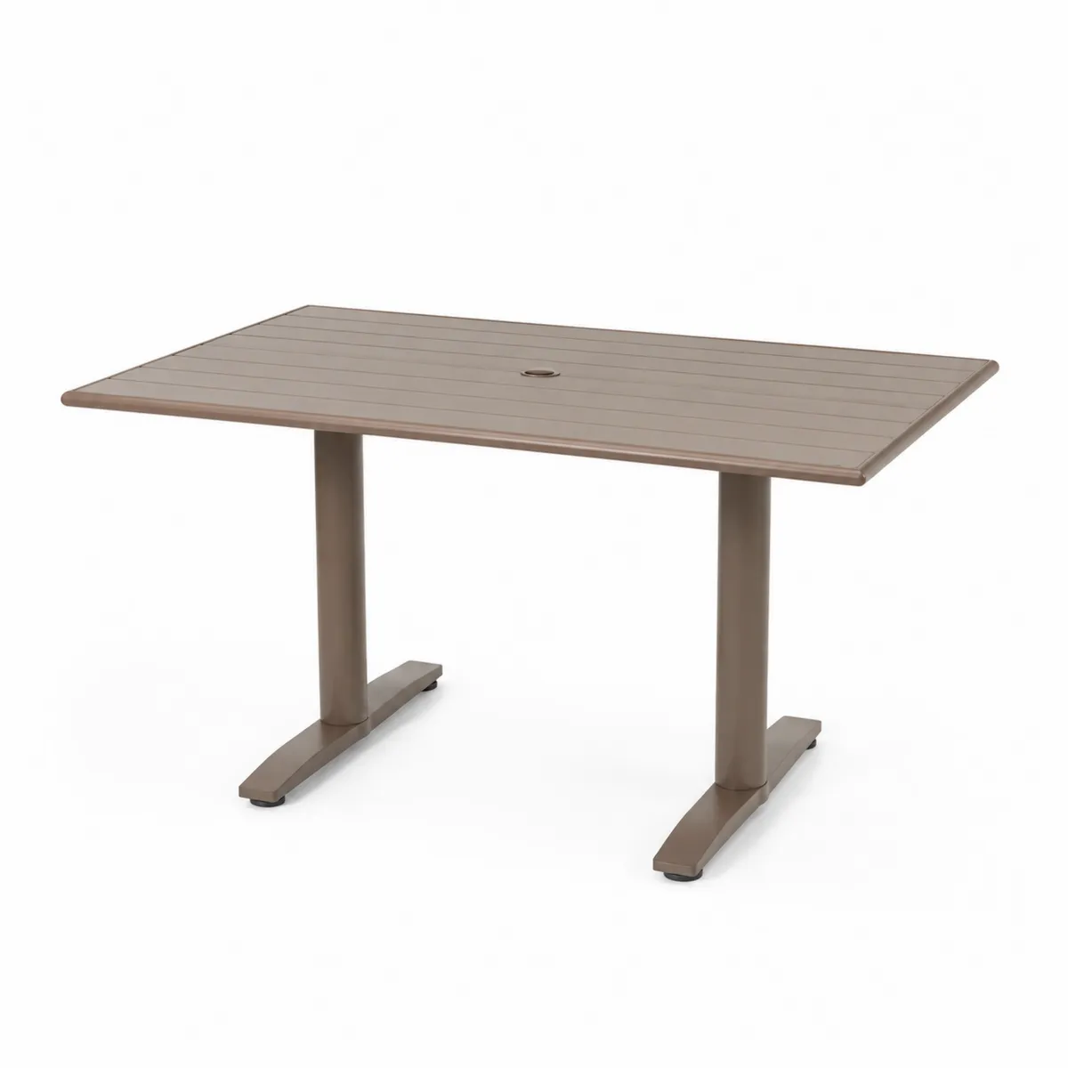Rechteckiger Aluminium-Gartentisch 150cm x 90cm Braun