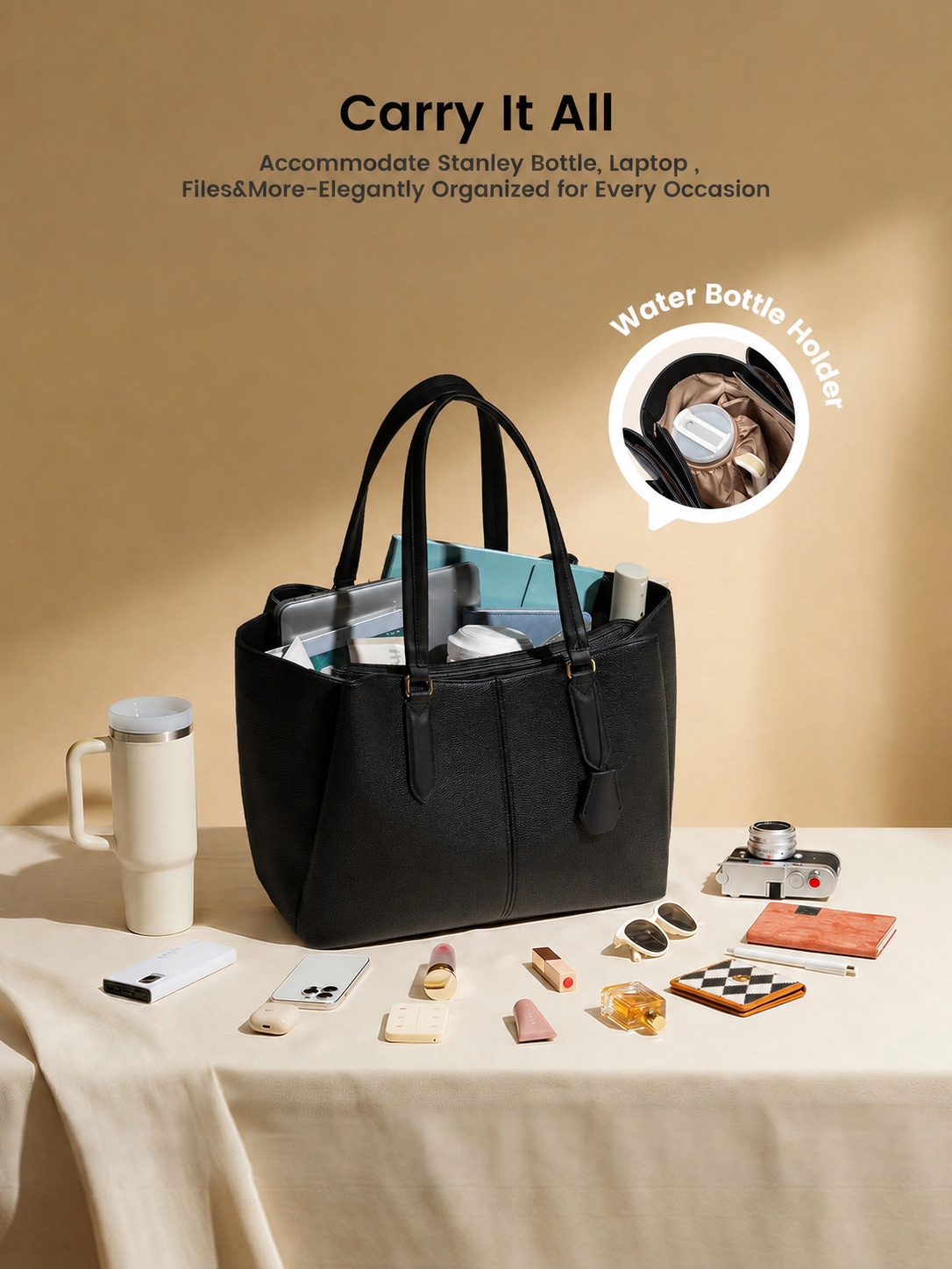 💼Laptop Tote Bag – Triple Compartments, Fits 39.6 cm & 39.6 cm Laptops🔥Buy 2 Free Shipping（Handcrafted with care）