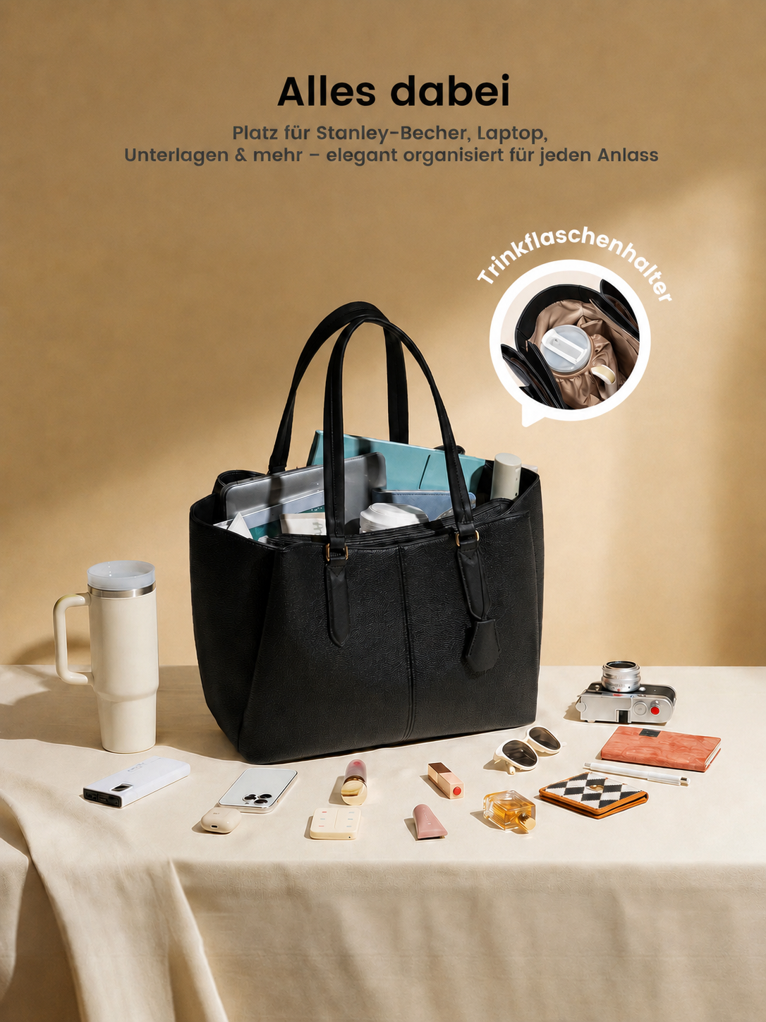 💼 Laptop-Tote-Tasche – 3 Fächer, passt für 39,6 cm & 39,6 cm Laptops 🔥 Kaufe 2, Versand kostenlos (Handgefertigt mit Sorgfalt)