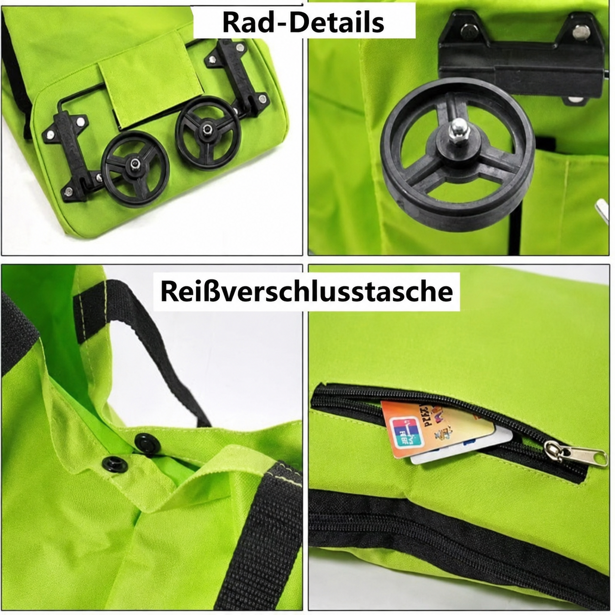🔥 2-in-1 faltbarer Einkaufstrolley mit Rädern 🛒