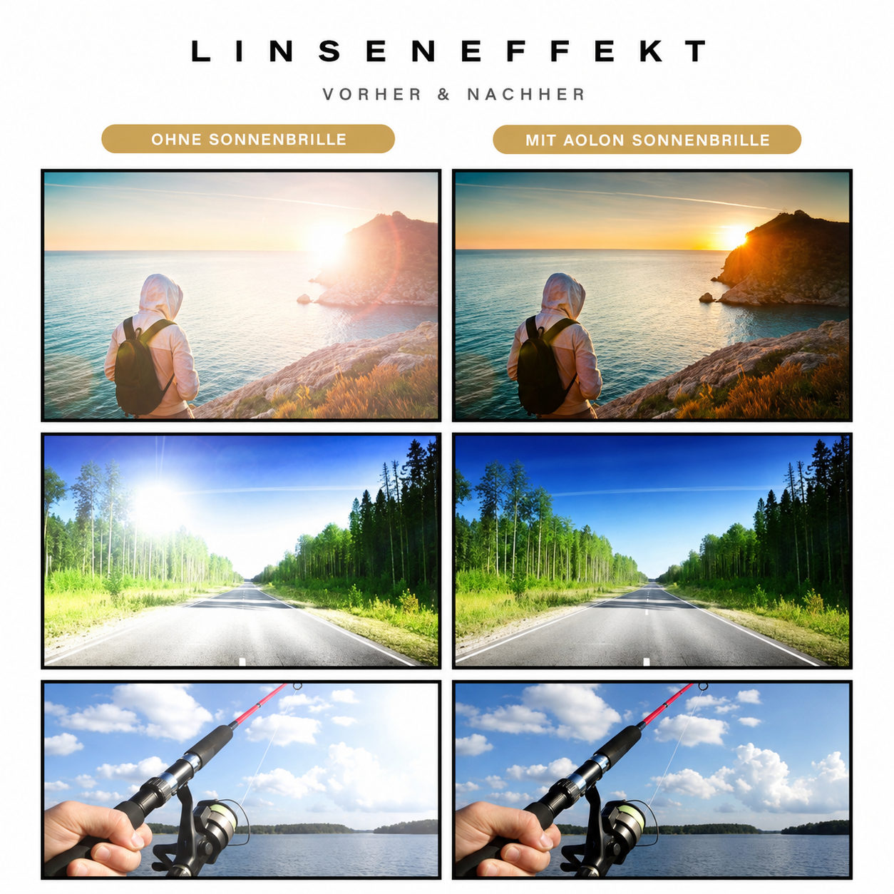 2026🔥 Photochromatische Sonnenbrille mit entspiegelten, polarisierten Gläsern