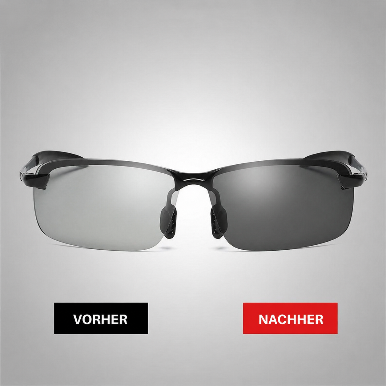 2026🔥 Photochromatische Sonnenbrille mit entspiegelten, polarisierten Gläsern