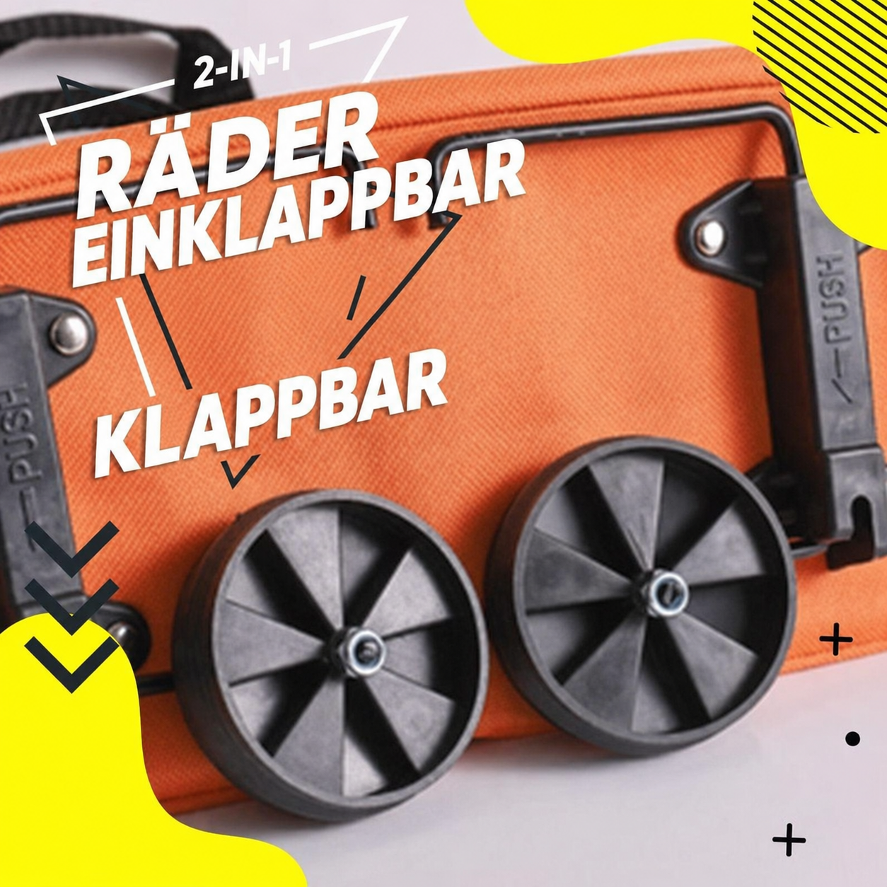 🔥 2-in-1 faltbarer Einkaufstrolley mit Rädern 🛒