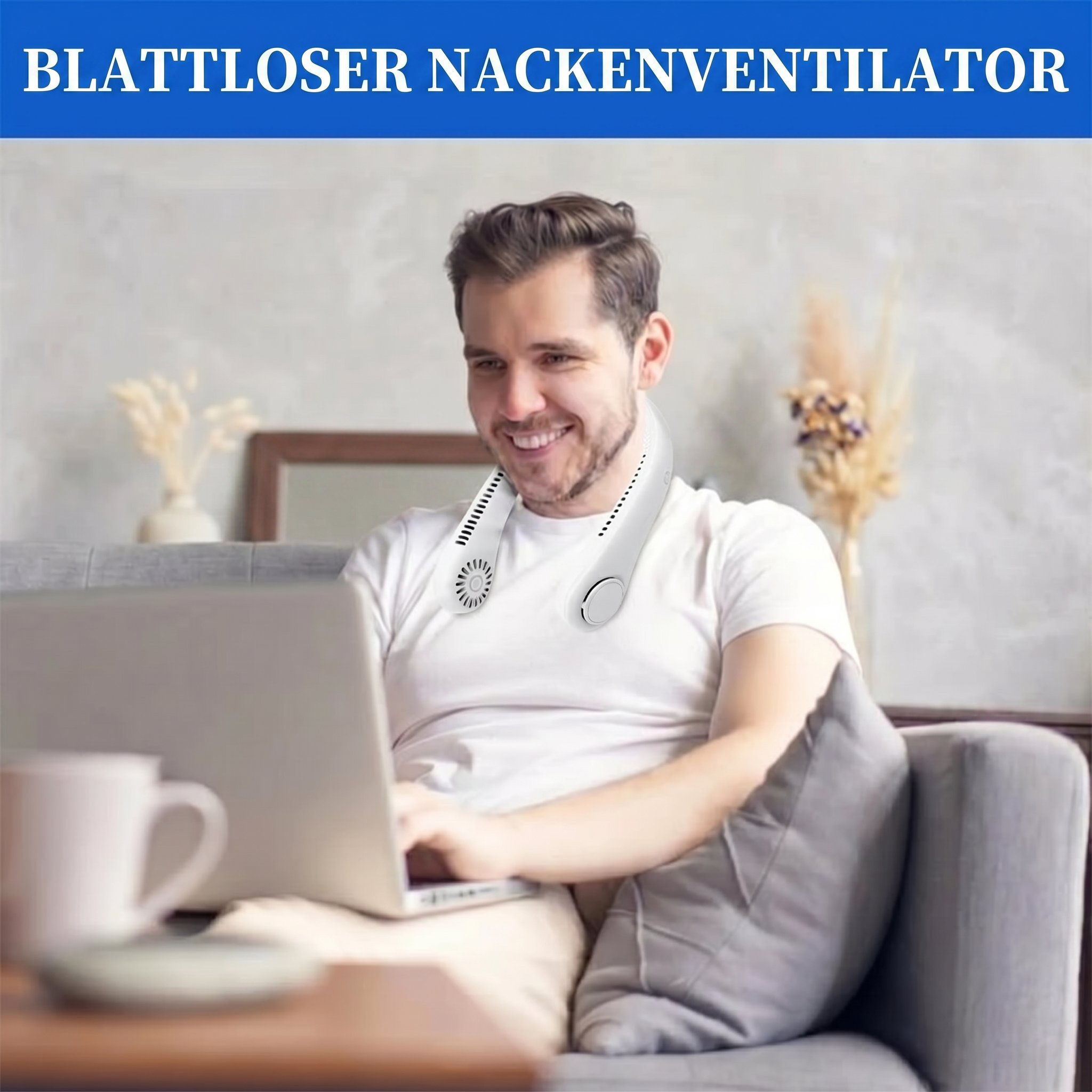 Leiser, tragbarer Nackenventilator